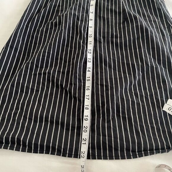 KENDALL & KYLIE Black Pinstriped Sleeveless Strappy Mini Summer Dress Size M - Picture 7 of 8